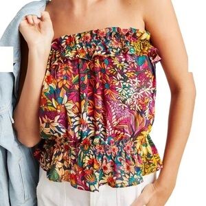 Anthropologie Maeve Adelaide Strapless Blouse